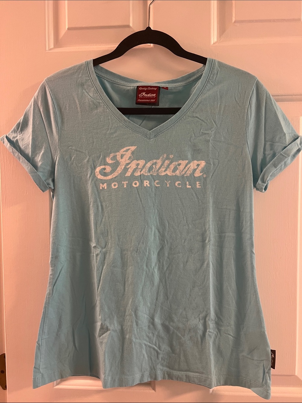 Women’s Light Blue Indian Motorcycle Tee